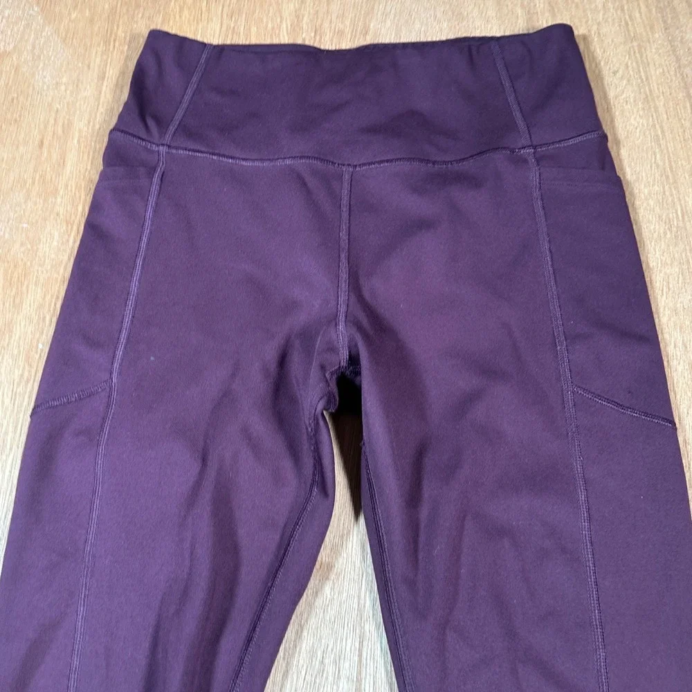 Victoria's Secret Leggings Women 8 Purple Activewear Pockets High Rise Stretch